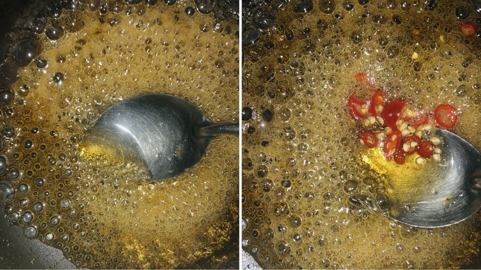 Hỗn hợp nước mắm đường góp phần vào vị đậm đà của món “Xoài lắc muối tôm”