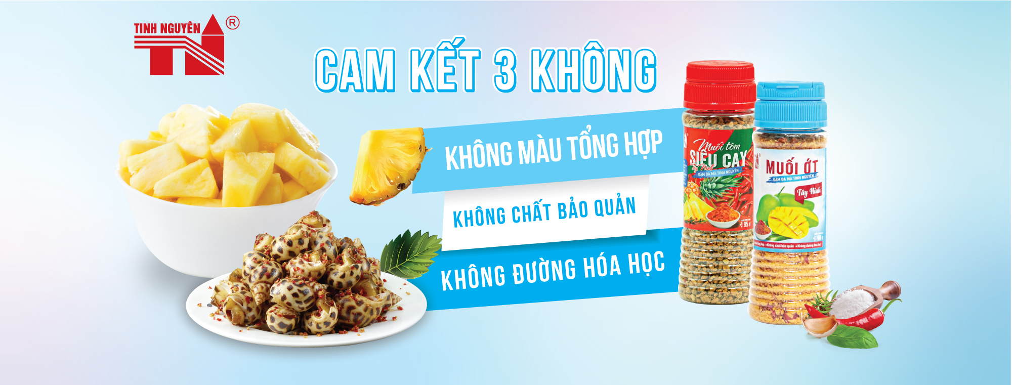 Tinh Nguyên luôn cho ra những sản phẩm muối tôm cam kết 3 KHÔNG đảm bảo sức khỏe cho mẹ và bé